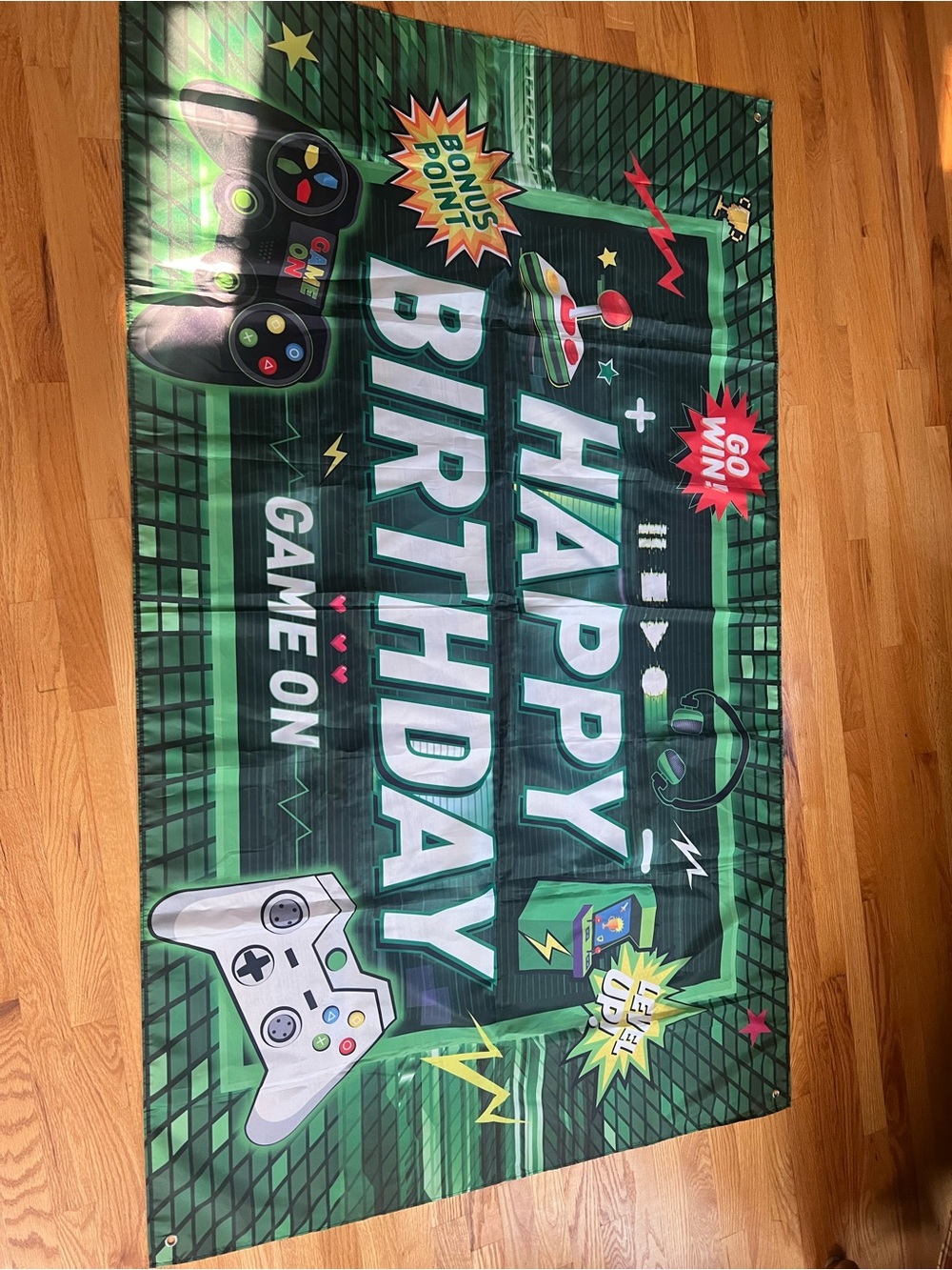 Happy Birthday Game On Party Banner - Green